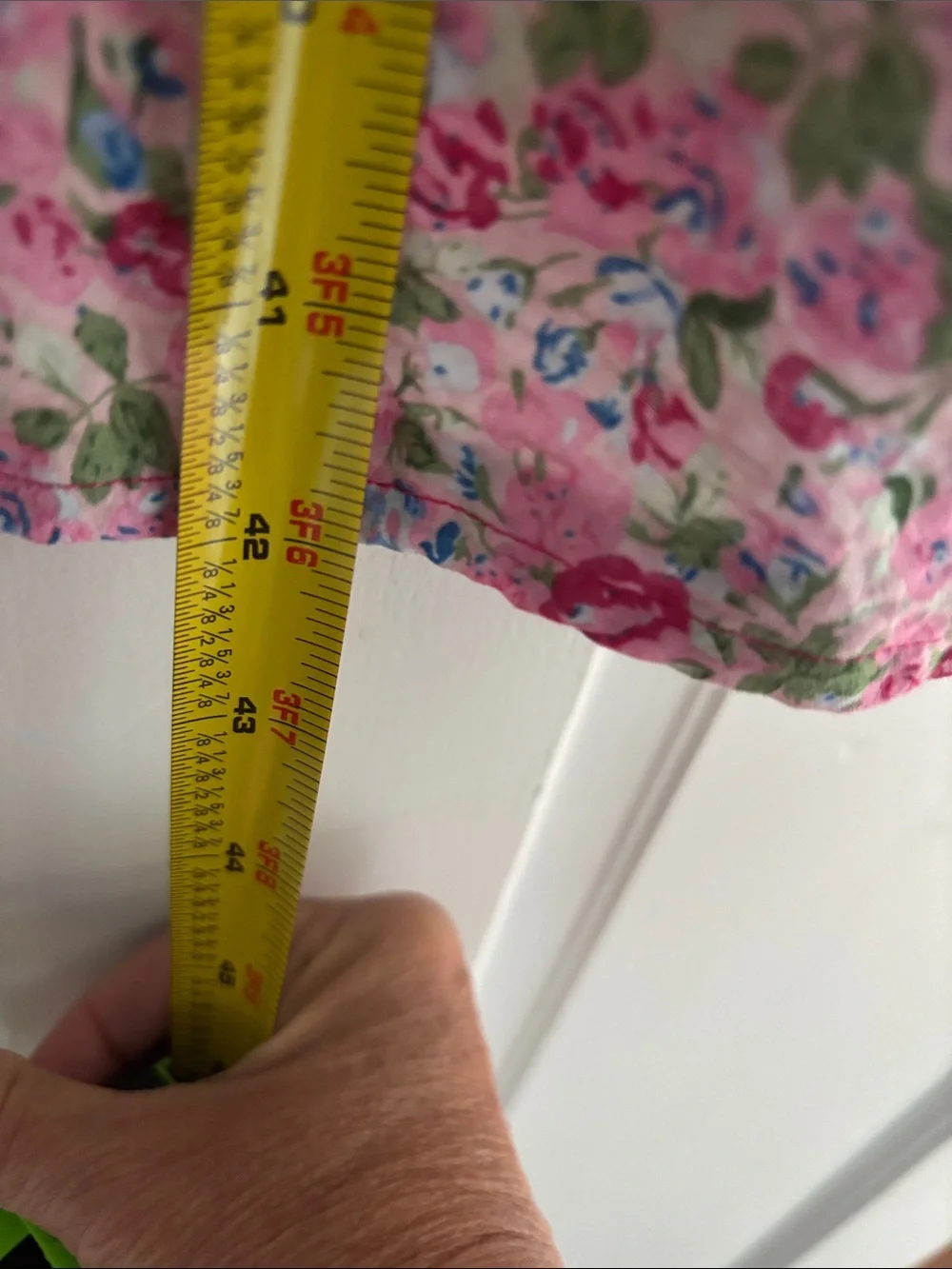 Light Pink Floral Ruffle-Neck Midi Dress - Picture 3 of 4